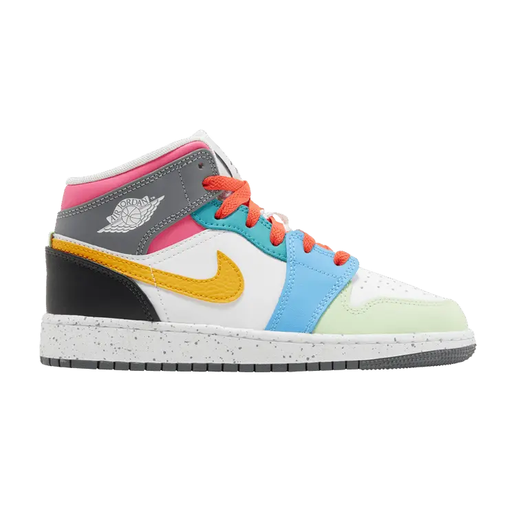

Кроссовки Air Jordan Air Jordan 1 Mid SE GS 'Multi-Color', белый