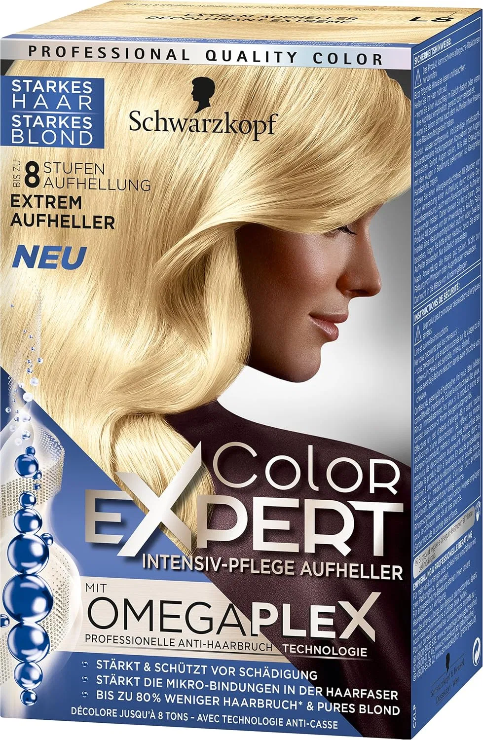 Интенсивный осветлитель для волос «L8 Extreme Brightener» с Omegaplex, 3 шт. Color Expert