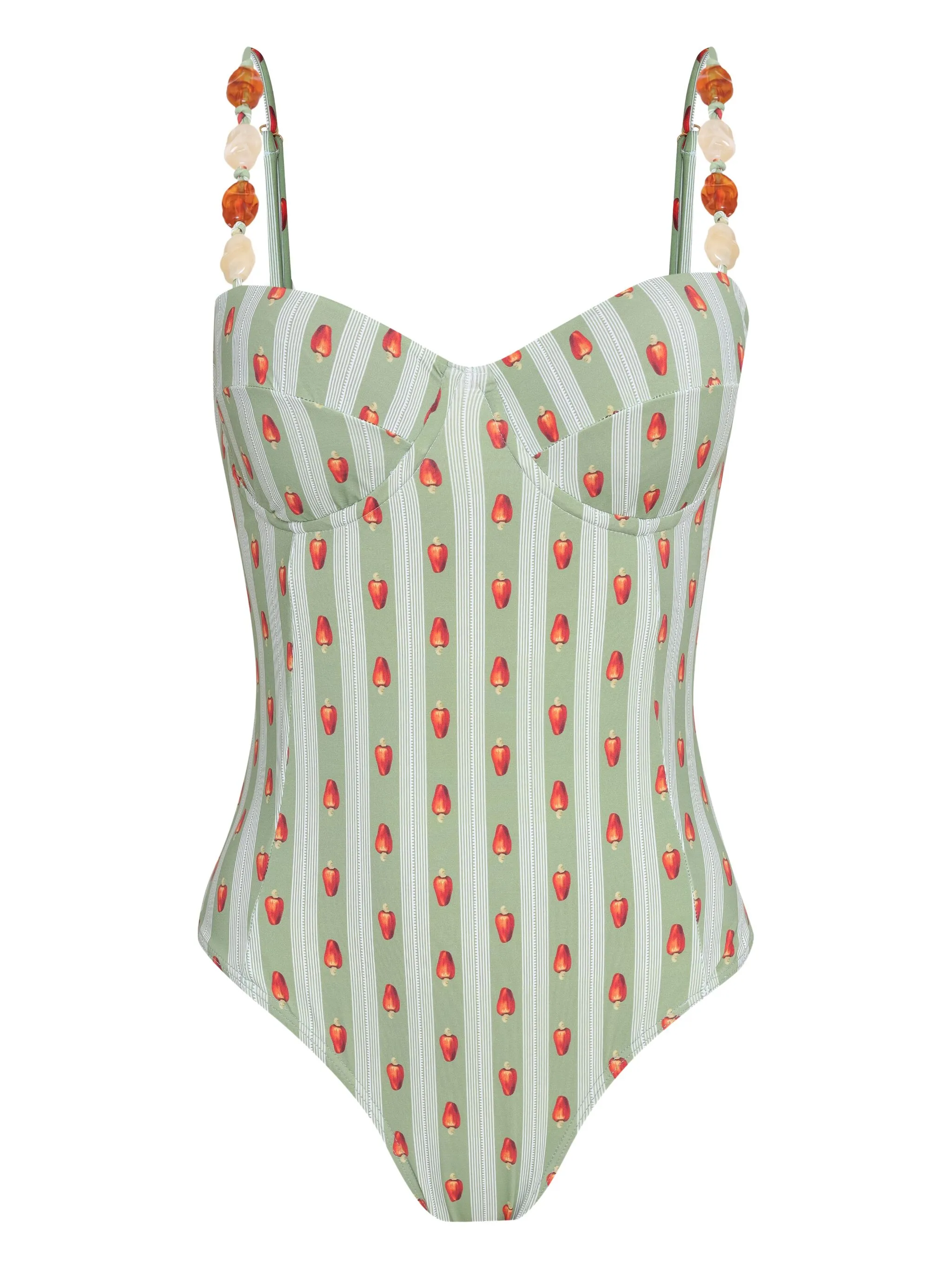 

Купальник Maithe с принтом Brigitte, зеленый