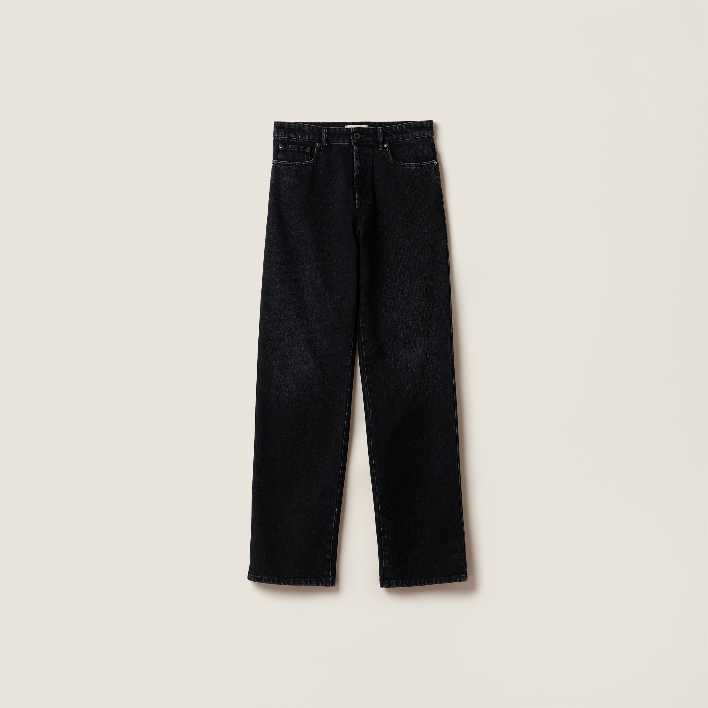 

Черные джинсы из денима MIU MIU, черное