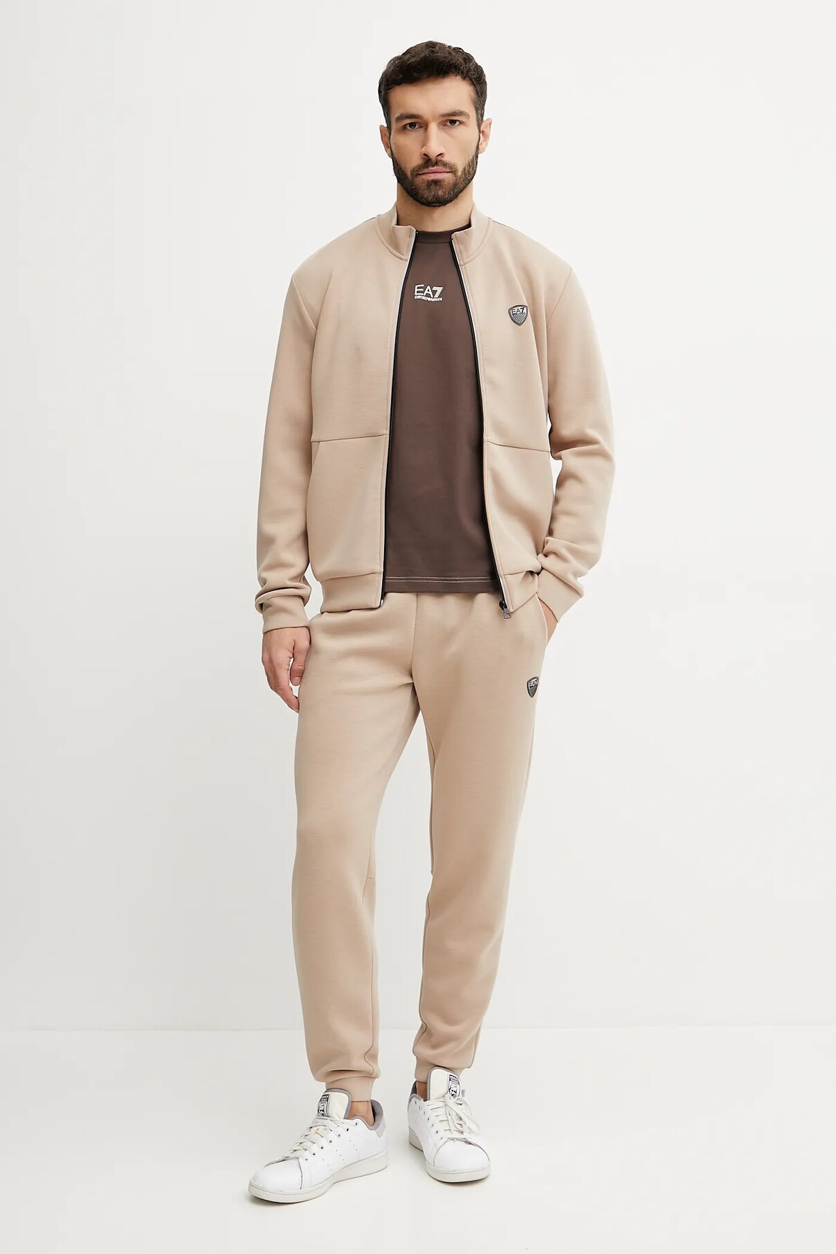 

Спортивный костюм Ea7 Emporio Armani, бежевый