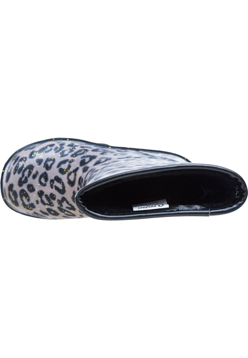 Детские резиновые сапоги Cenerki на теплой подкладке ZIGZAG, цвет Leopard — фото 3