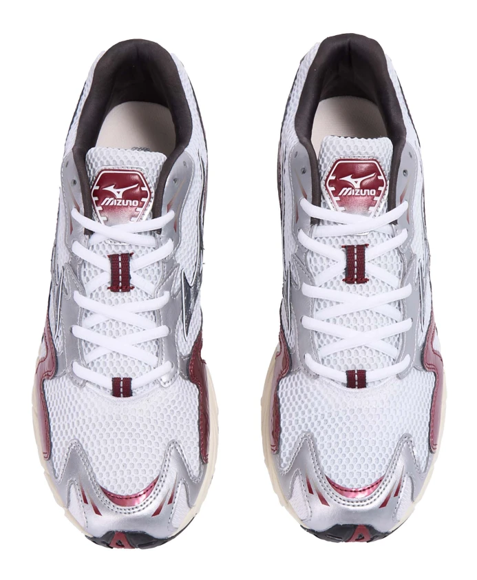 Бордовые кроссовки с бордовыми акцентами Mizuno, мультиколор — фото 4