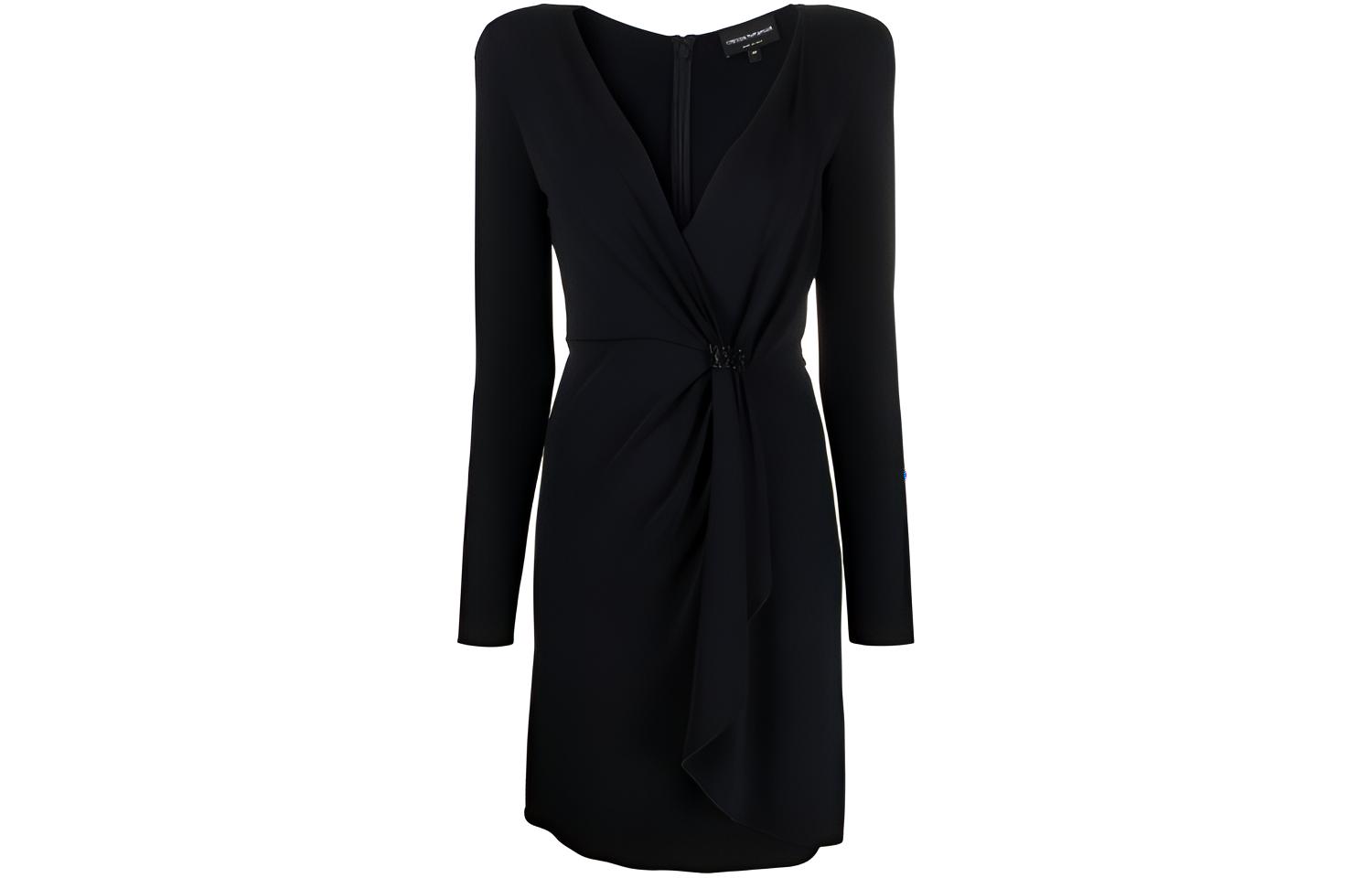 

EMPORIO ARMANI Платье с длинными рукавами SS21 женское черное