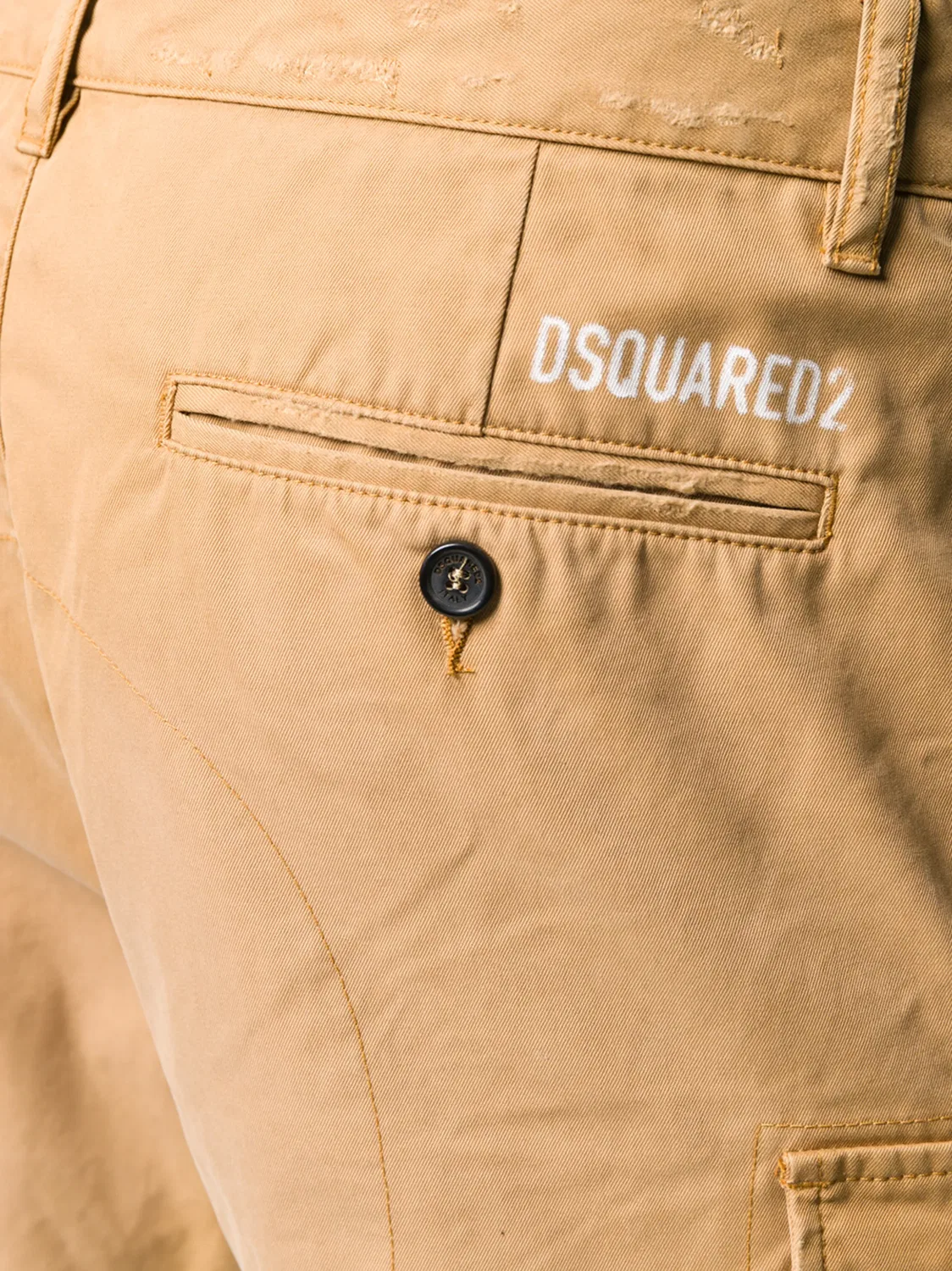 DSQUARED2 Хлопковые зауженные брюки, нейтральные — фото 2
