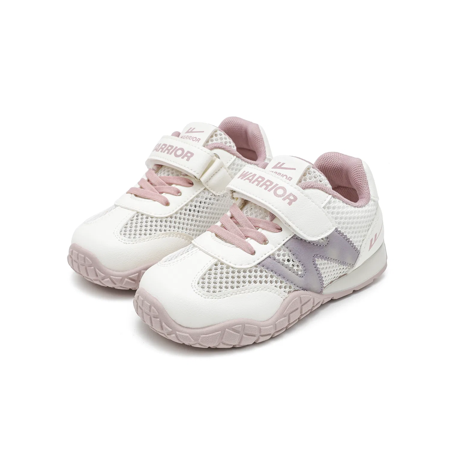 Детские кеды с принтом German Army Trainers, низкий верх, Beige/Taro Purple, WARRIOR — фото 4