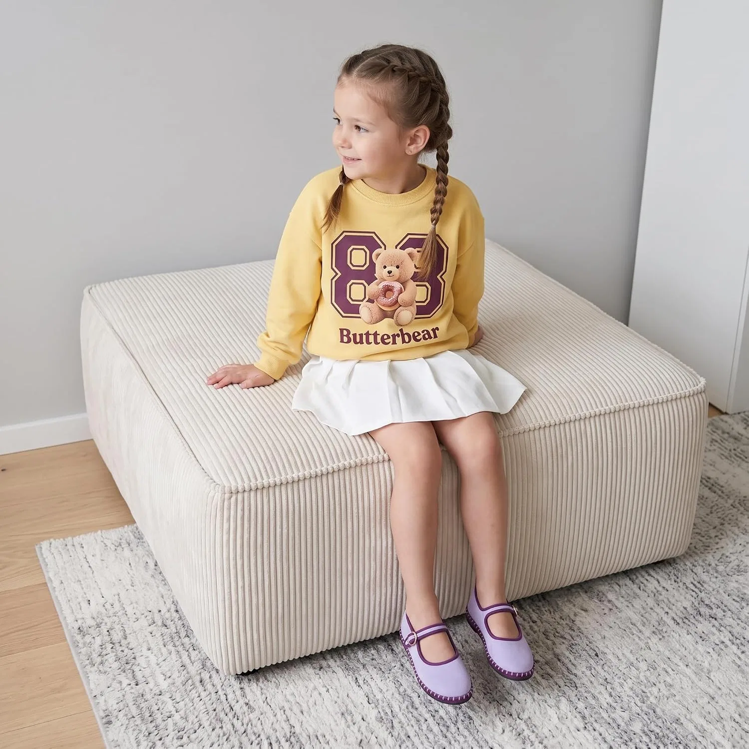 Детские туфли Мэри Джейн для девочек с регулируемой пряжкой CUSHIONAIRE, Lavender/Purple — фото 2