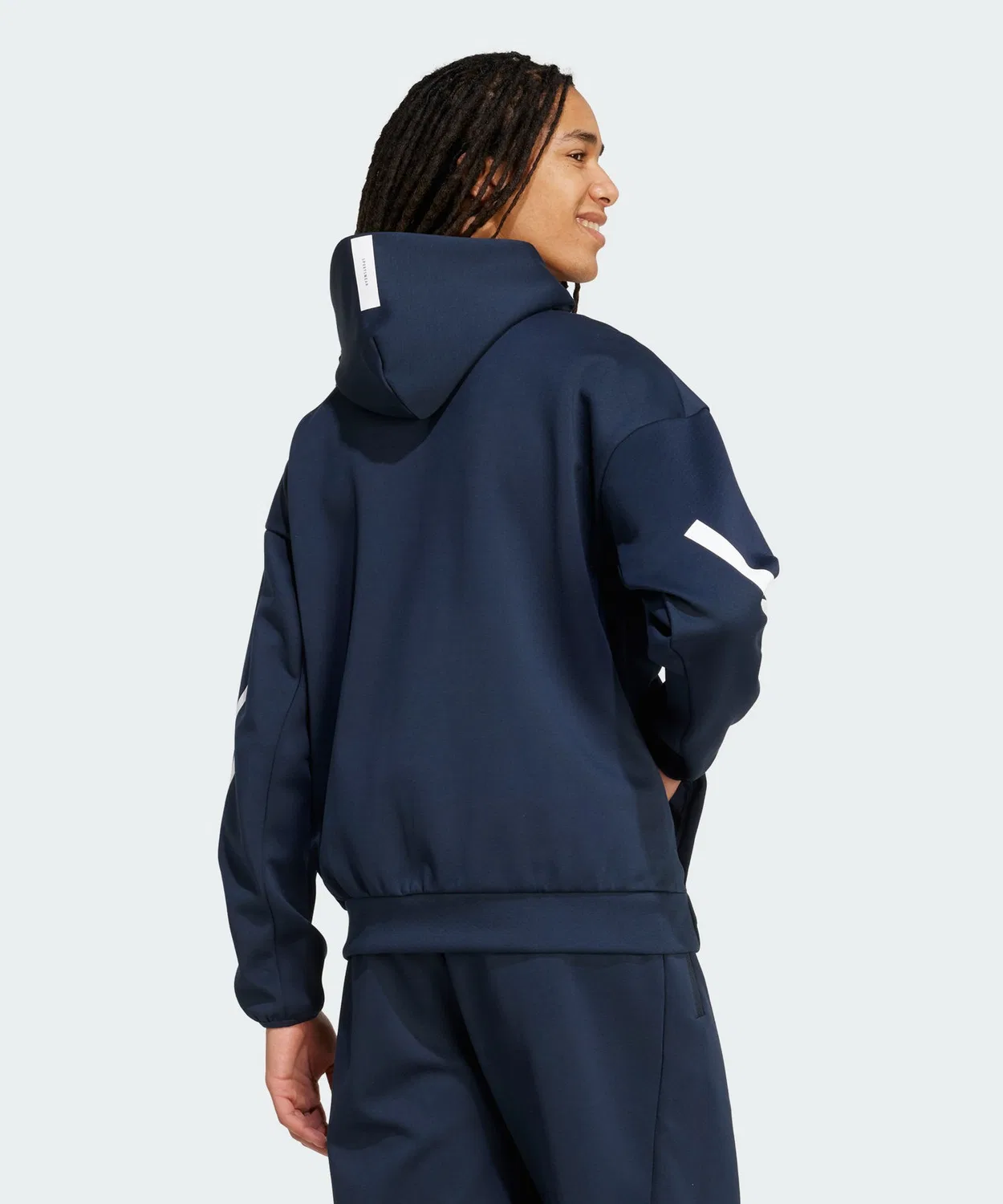 Мужской худи с длинным рукавомZ.N.E. Full Zip Adidas, Blue — фото 2