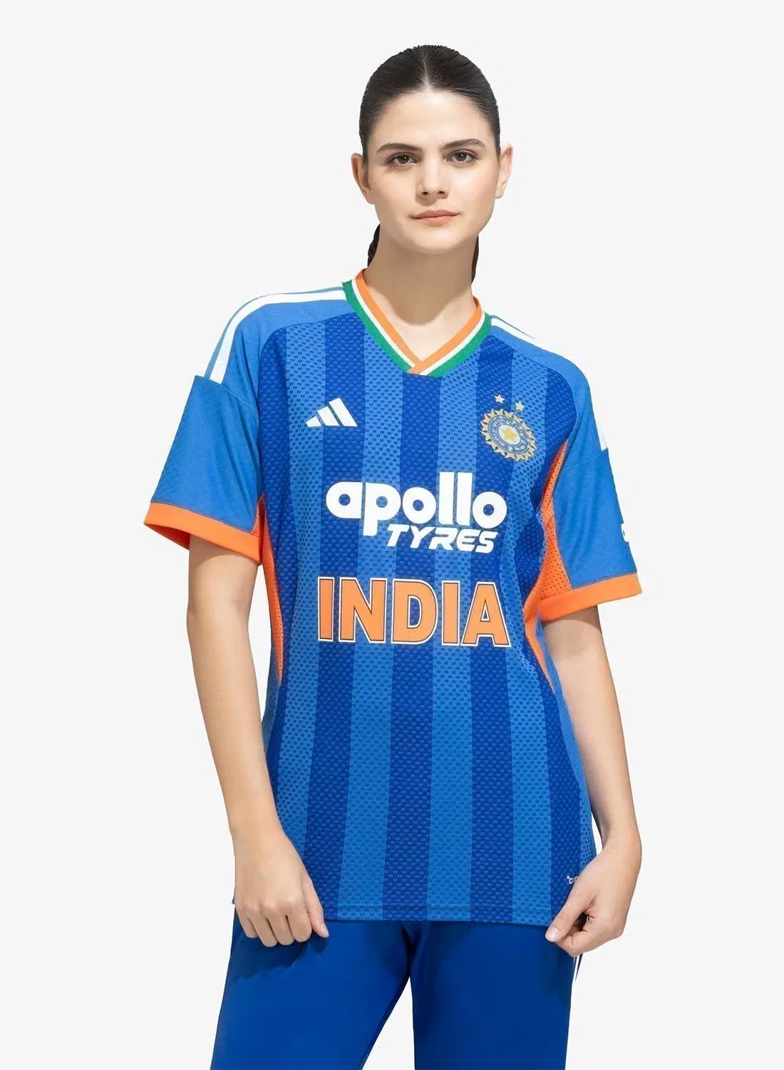 Футболка с коротким рукавом Indcri t20i jsy hs 2026 w Adidas, синий