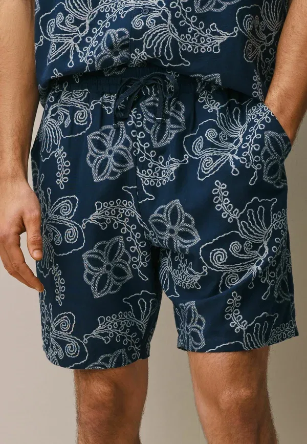Пижамный комплект с принтом Regular Fit Next, Navy Blue, темно-синий