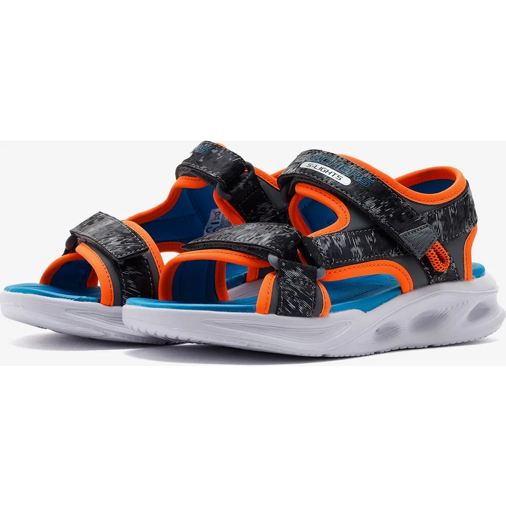 Детские сандалии для мальчиков со светящейся подошвой Sola Glow Sandal Skechers — фото 3