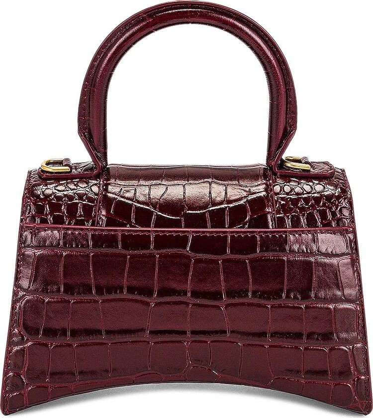 Сумка Balenciaga Hourglass XS Handbag Dark Red, красный — фото 2
