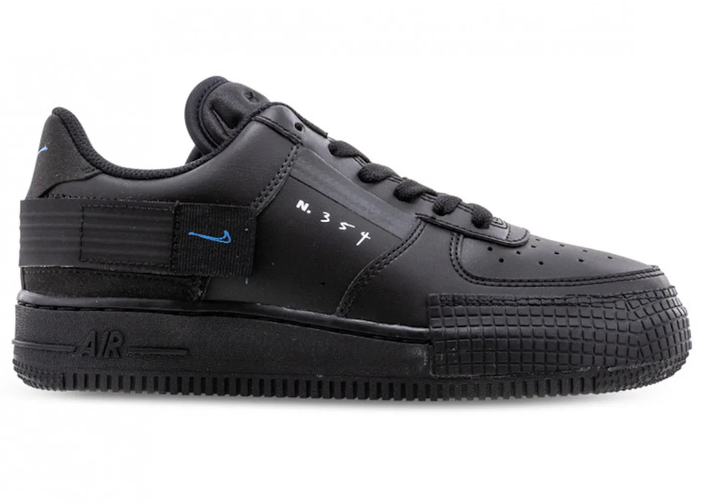 Детские кроссовки Lifestyle Nike Air Force 1 Low Type, Black/Photo Blue/Platinum Tint