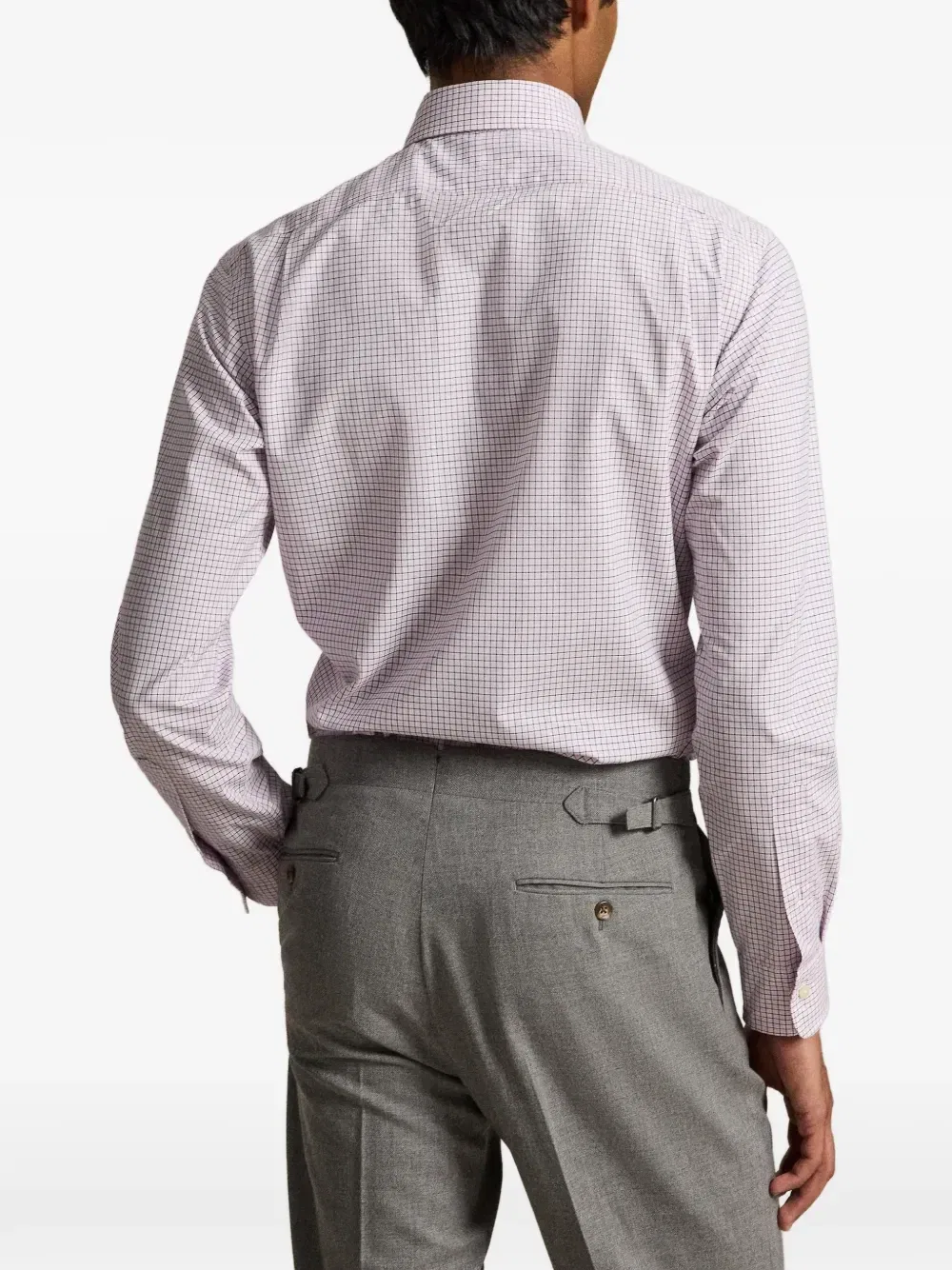 Рубашка из поплина в клетку фасона custom-fit POLO RALPH LAUREN, розовый — фото 4