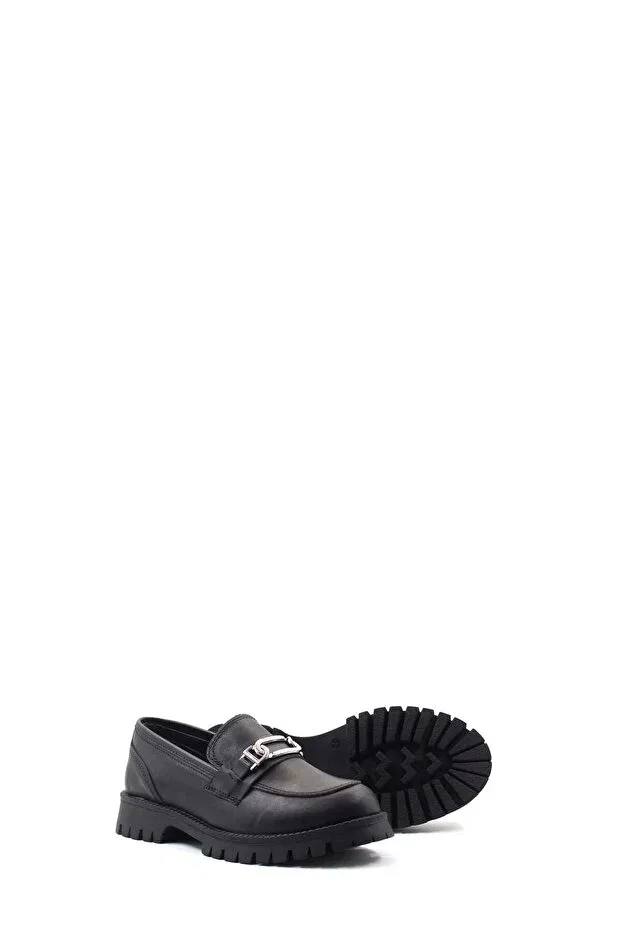 Детские туфли для девочек из натуральной кожи Fast Step, Black — фото 3