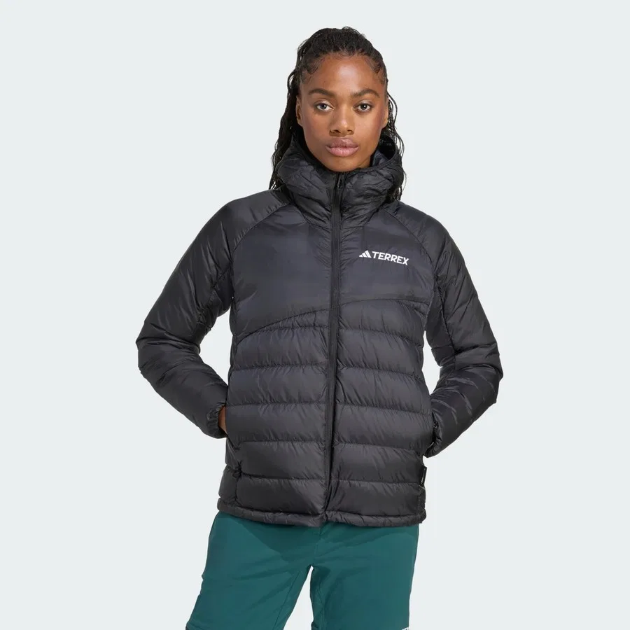 Женский утепленный пуховый горнолыжный куртка с капюшоном Terrex Xperior ClimaWarm+ Down Hooded Jacket adidas, Фиолетовый