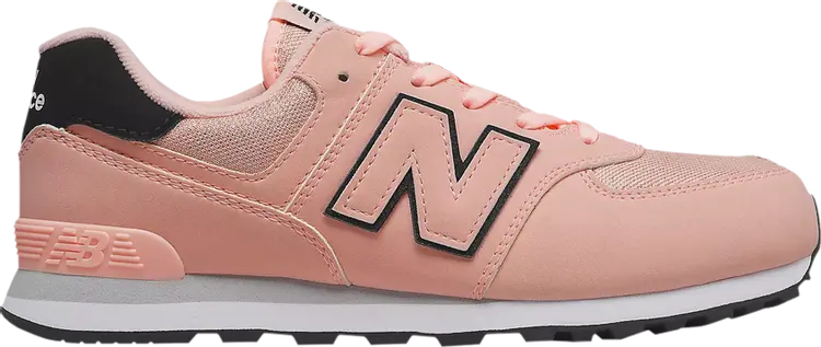 Лимитированные кроссовки New Balance 574 Big Kid 'Fashion Metallic - Cloud Pink', розовый — фото 2