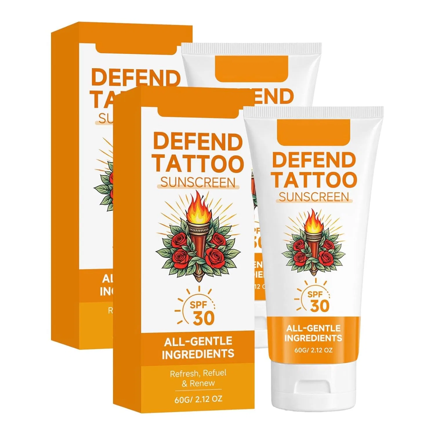 Солнцезащитный крем для тату LSF30, Generisch, 2 шт, 60 г