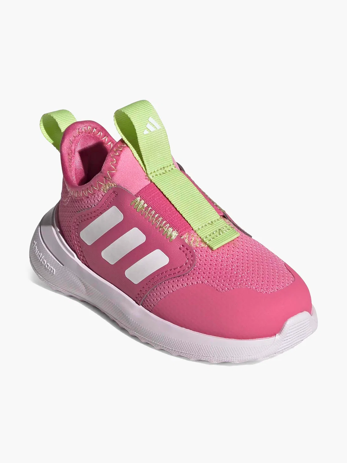 Детские кроссовки-слипоны с эластичной вставкой Adidas, розовый — фото 2