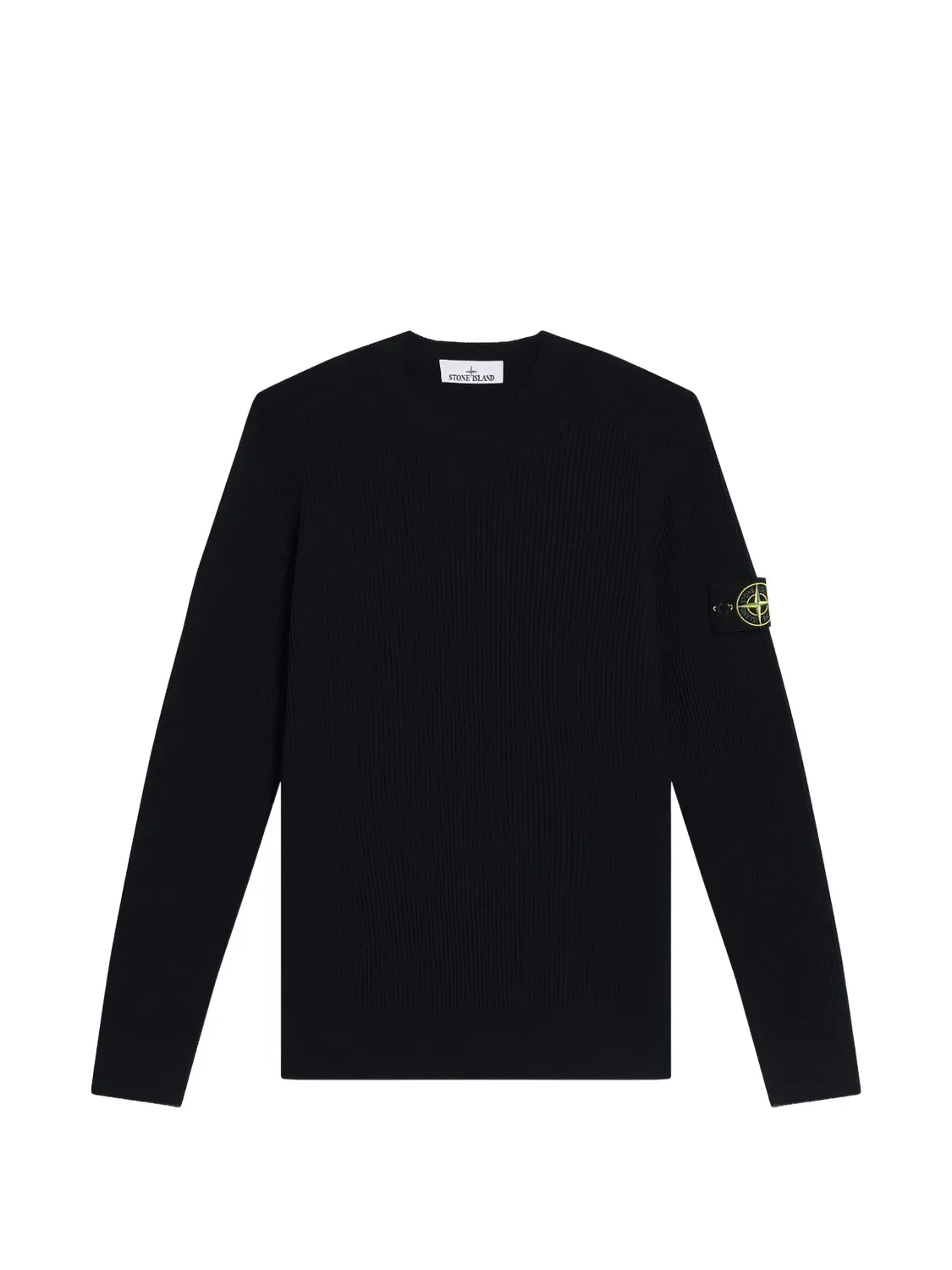 Свитер из черной чистой шерсти Stone Island, черный