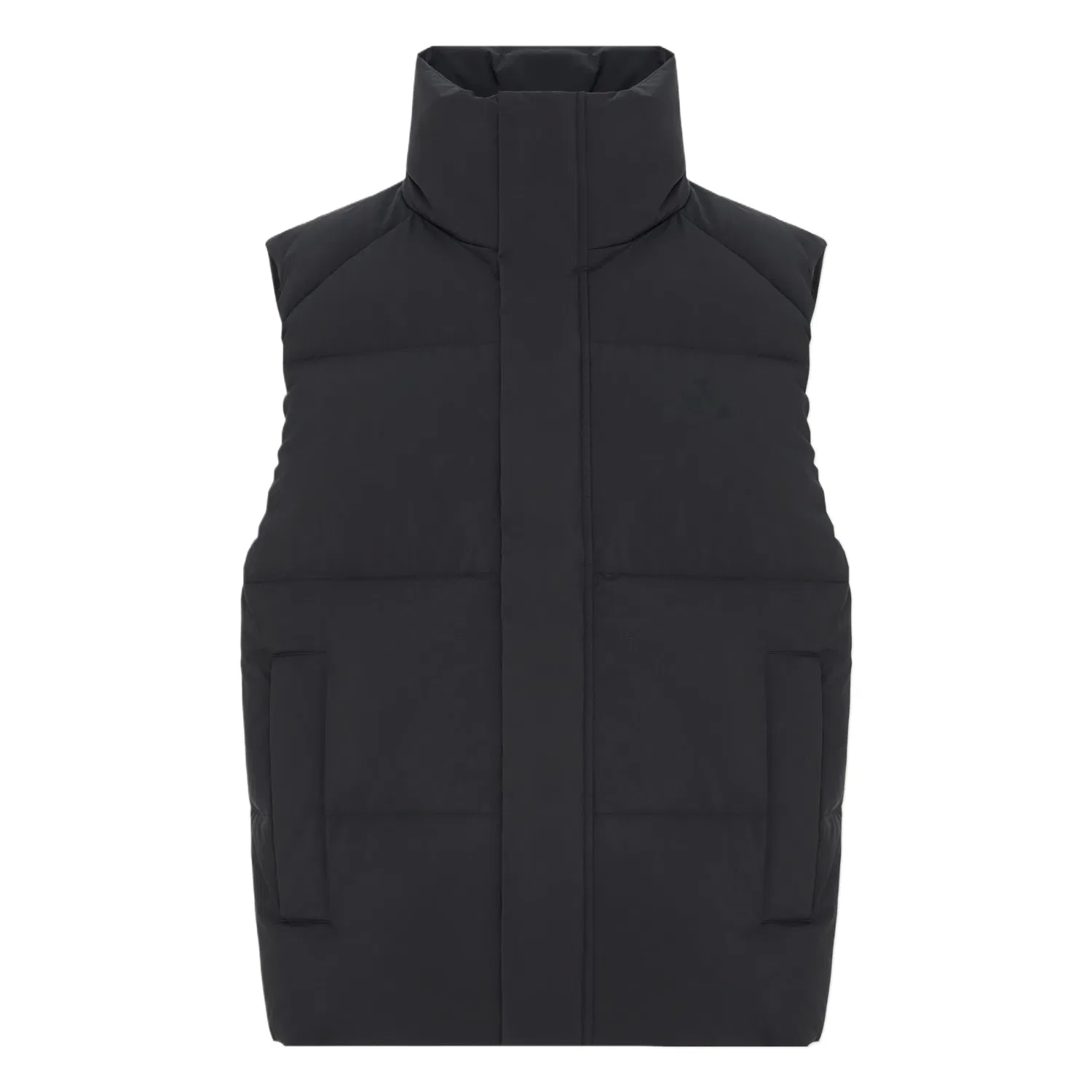 Мужской жилет утепленный с черной водолазкой, Adidas, Black