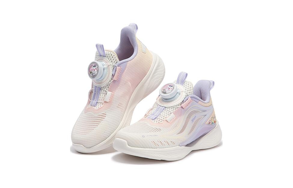 Кроссовки детские Qing Feng 5.0 PS Low-top Sail белые/сиреневые Xtep, белый — фото 3