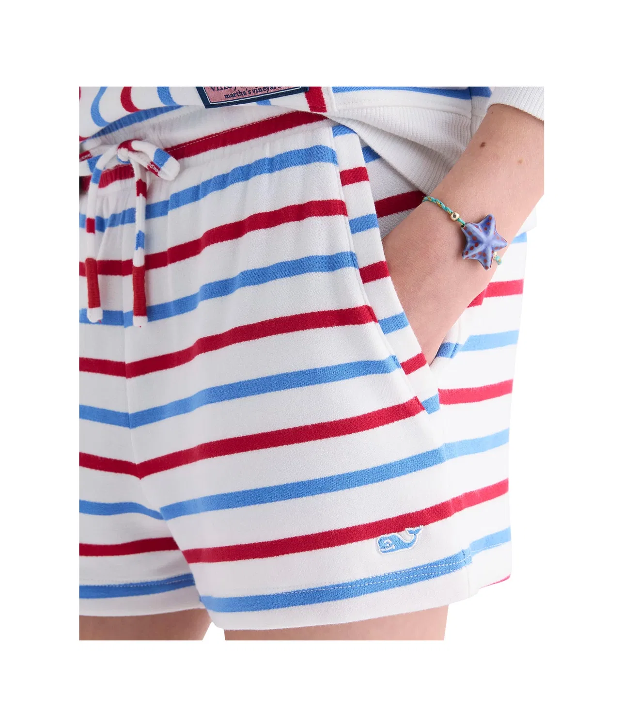 Шорты с графическим принтом Dreamcloth (для малышей/детей постарше) Vineyard Vines Kids, Red/White/Blue Stripe — фото 3