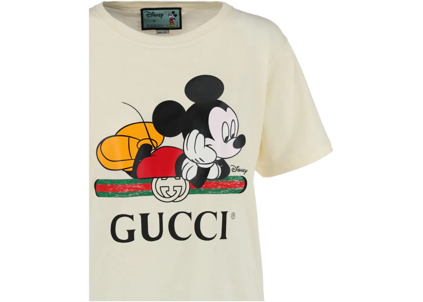 Женская футболка с коротким рукавом Mickey Mouse Logo Gucci, White — фото 3