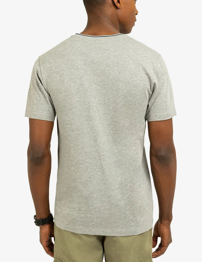 Футболка U.S. Polo Assn Tipped V-Neck Jersey, серый — фото 2