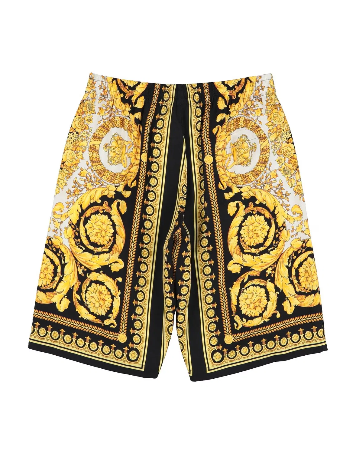 Детские шорты для мальчиков с жаккардовым узором Versace Young, желтый — фото 2
