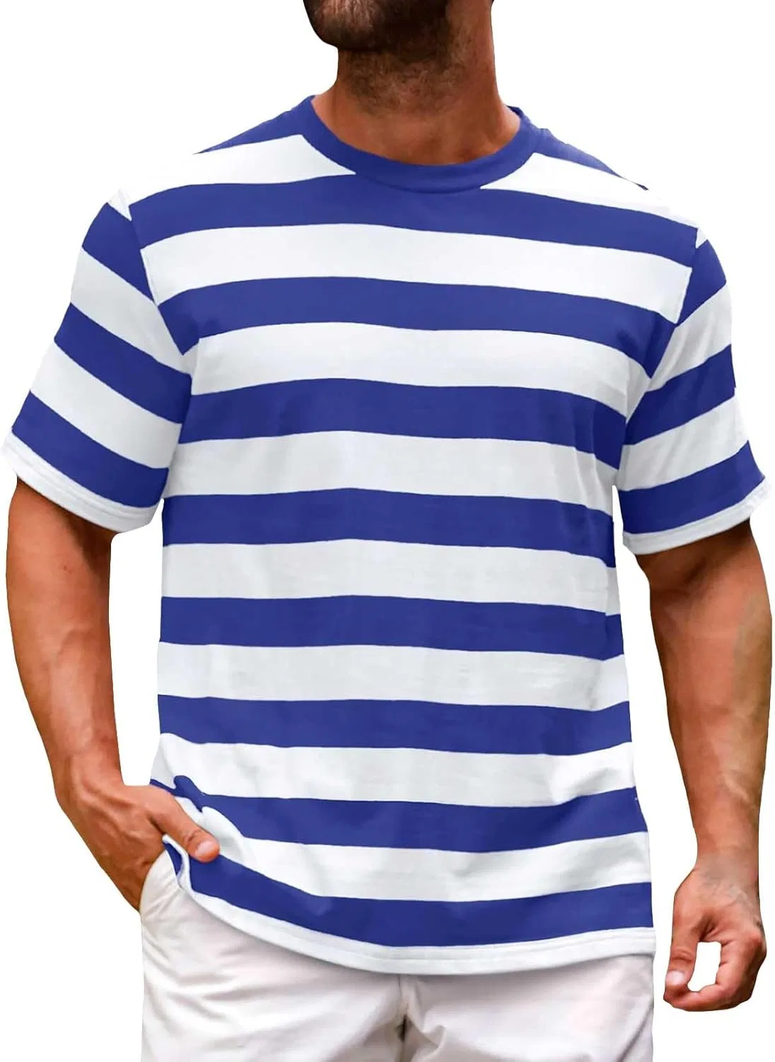 Мужская футболка с полосками Big and Tall, Blue