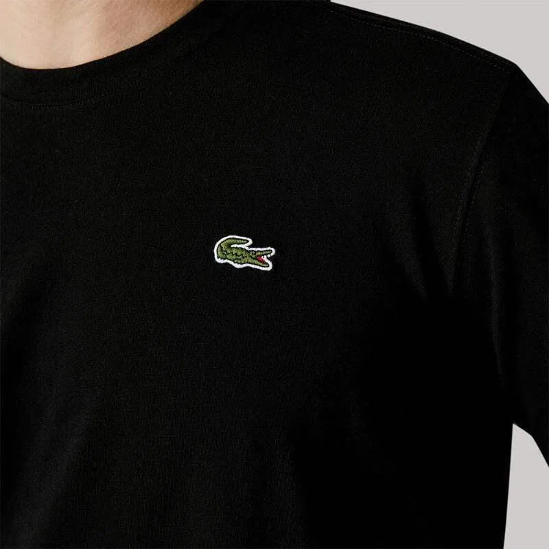 Мужская футболка с круглым вырезом Lacoste, Schwarz — фото 4