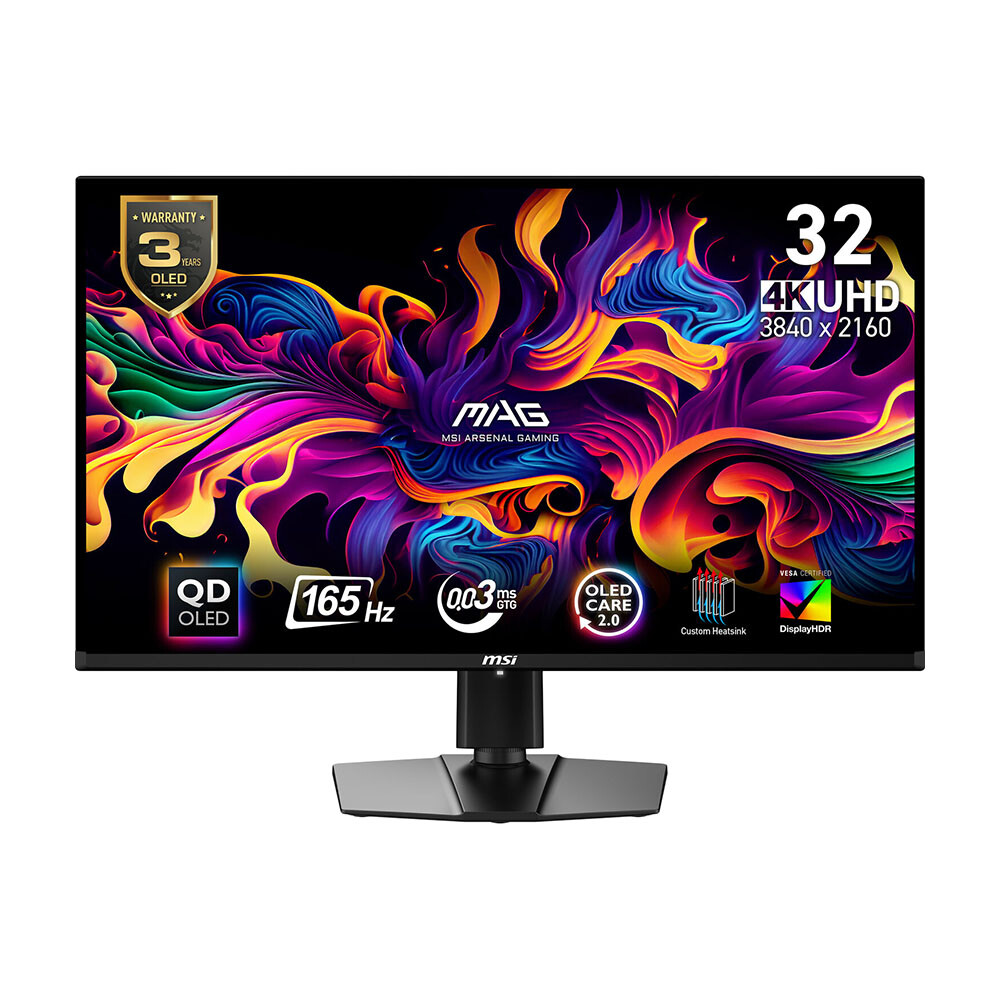 

Монитор MSI MAG 321UP QD-OLED, 31.5", 3840x2160, 165 Гц, QD-OLED, черный