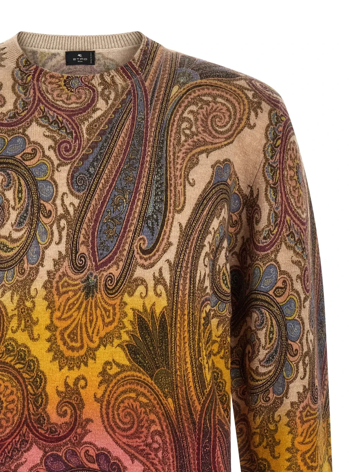 Свитер с градиентным принтом пейсли ETRO, мультиколор — фото 3