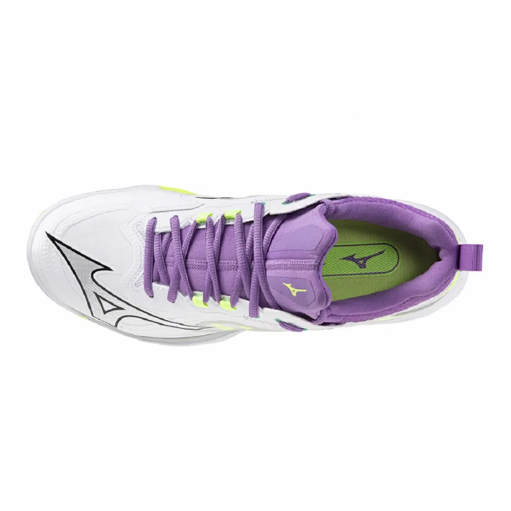 Кроссовки для бадминтона «Wave Claw Neo 3 Fit» от Mizuno, White X Purple — фото 3
