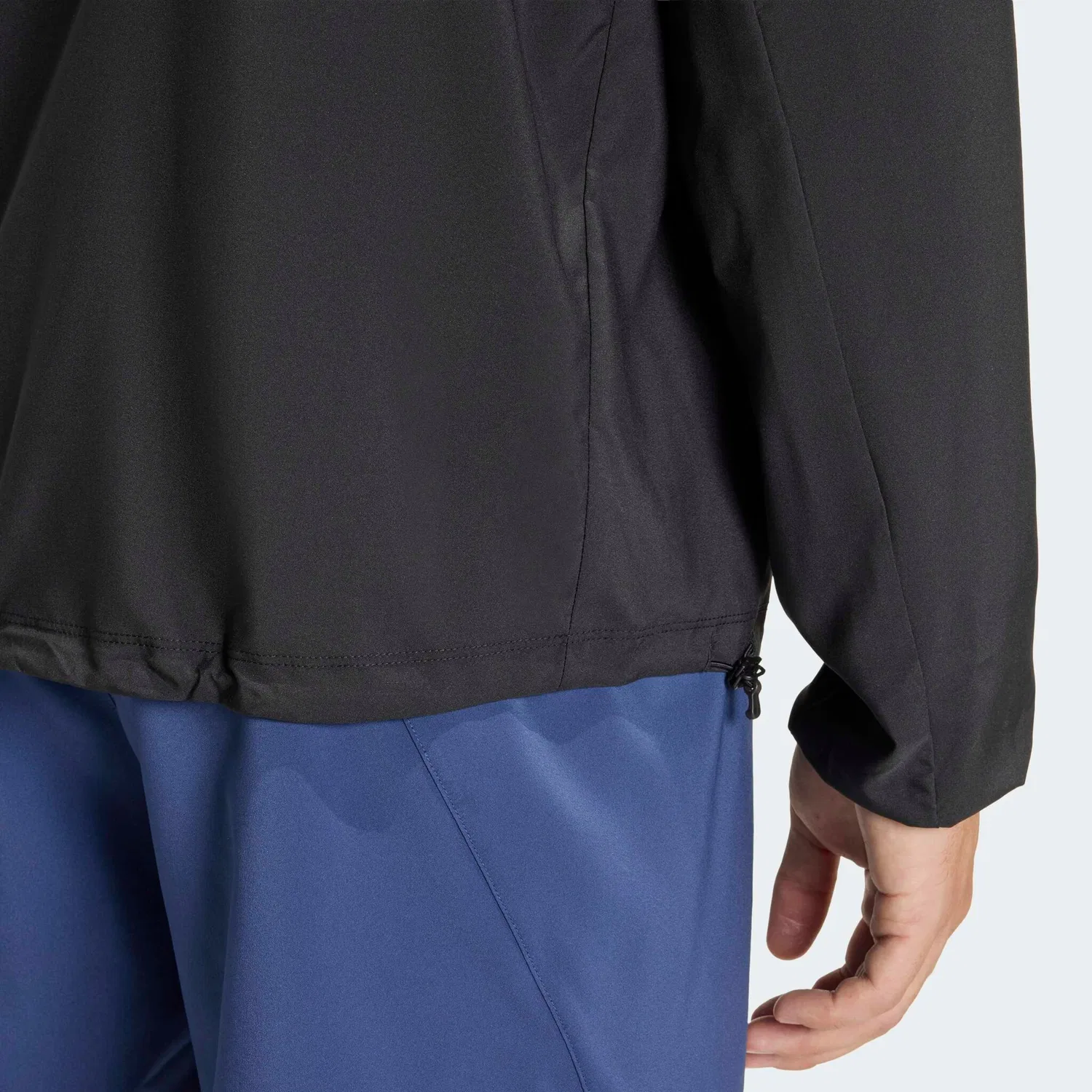 Мужская легкая беговая куртка с капюшоном Adidas Performance, Black — фото 4