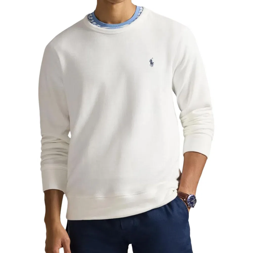 Мужской свитшот с длинным рукавом SS26 Polo Ralph Lauren, White — фото 3
