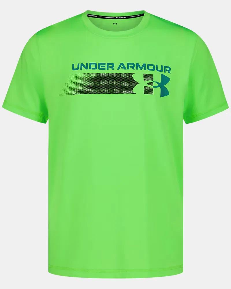 Футболка для серфинга для мальчиков с защитой UPF 50+ UA Warp Surf UnderArmour, Hyper Green/Black