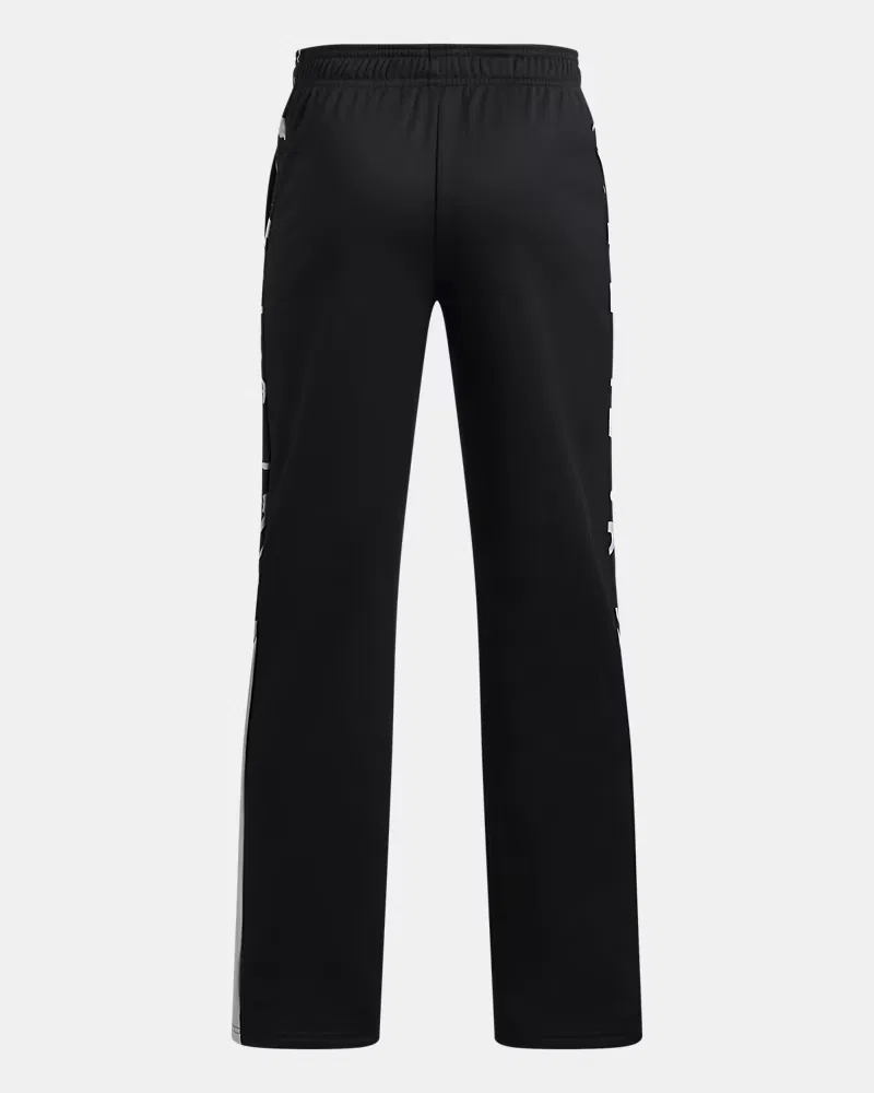 Детские брюки 66 см утепленные с зауженным кроем UA Brawler Print Fill Tapered UnderArmour, Black/White — фото 2