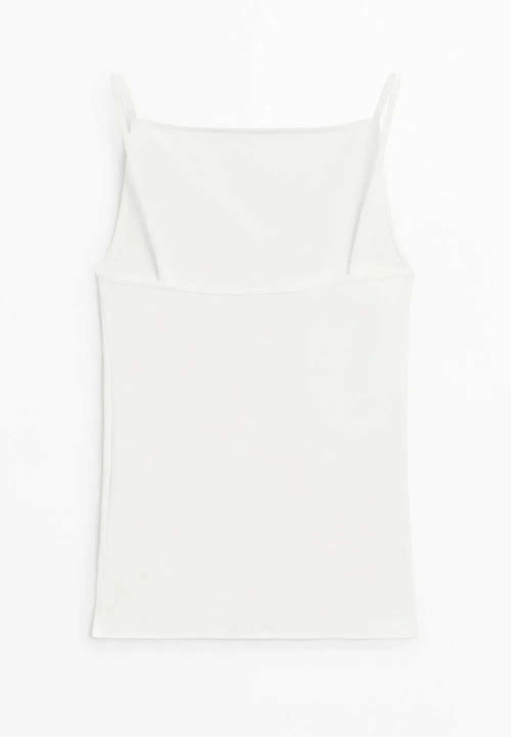 Топ-Майка из смесовой хлопковой ткани Massimo Dutti, White — фото 3