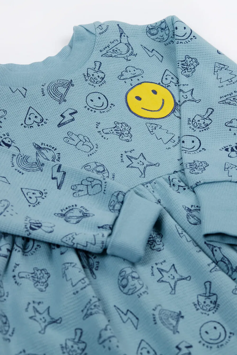 Платье из вафли Easy on Frugi, Blue — фото 2
