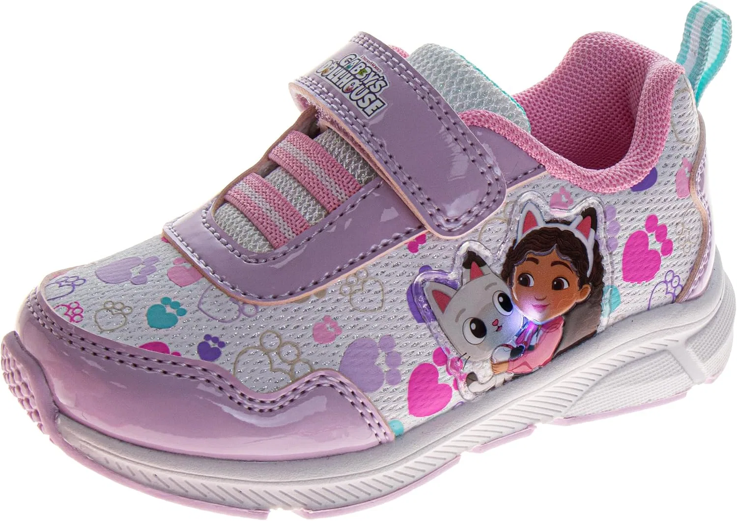 Детские кроссовки для девочек со светящейся подошвой Gabby's Dollhouse DREAMWORKS GABBY'S DOLLHOUSE, Purple Multi