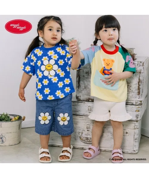 Toys"R"Us/Babies"R"Us Детские джинсовые шорты с аппликацией Smile Will Love wiggle wiggle, Blue — фото 4