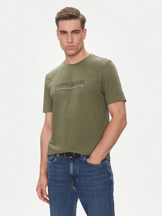 Футболка regular fit Brand Love Tommy Hilfiger, зеленый
