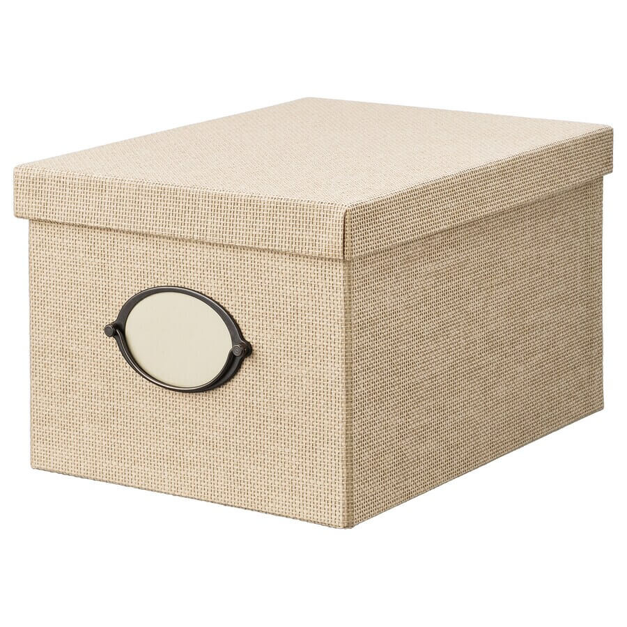 

Коробка с крышкой Ikea Kvarnvik 25x35, бежевый