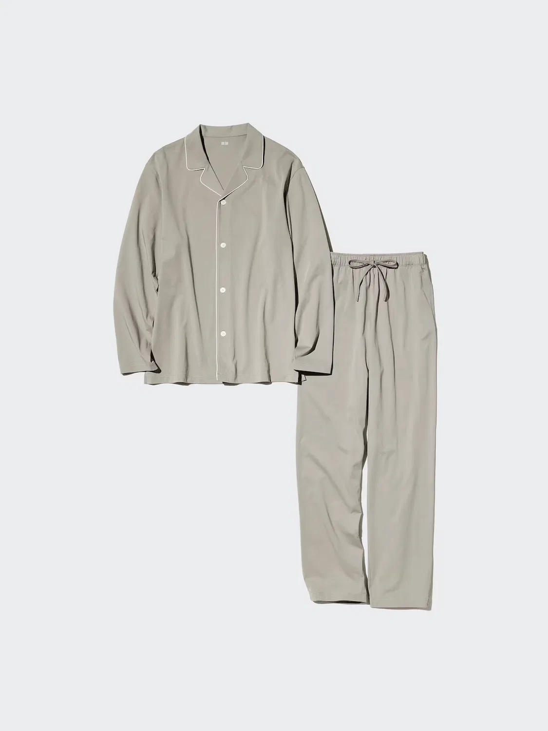 Пижама Uniqlo airism, хлопковая, хаки — фото 3