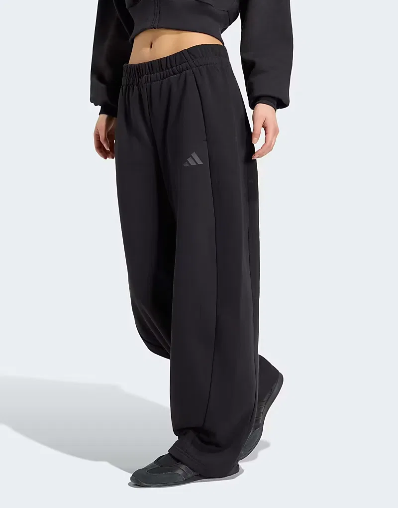 Брюки barrel из флиса Essentials contemporary Adidas Performance, черный — фото 3