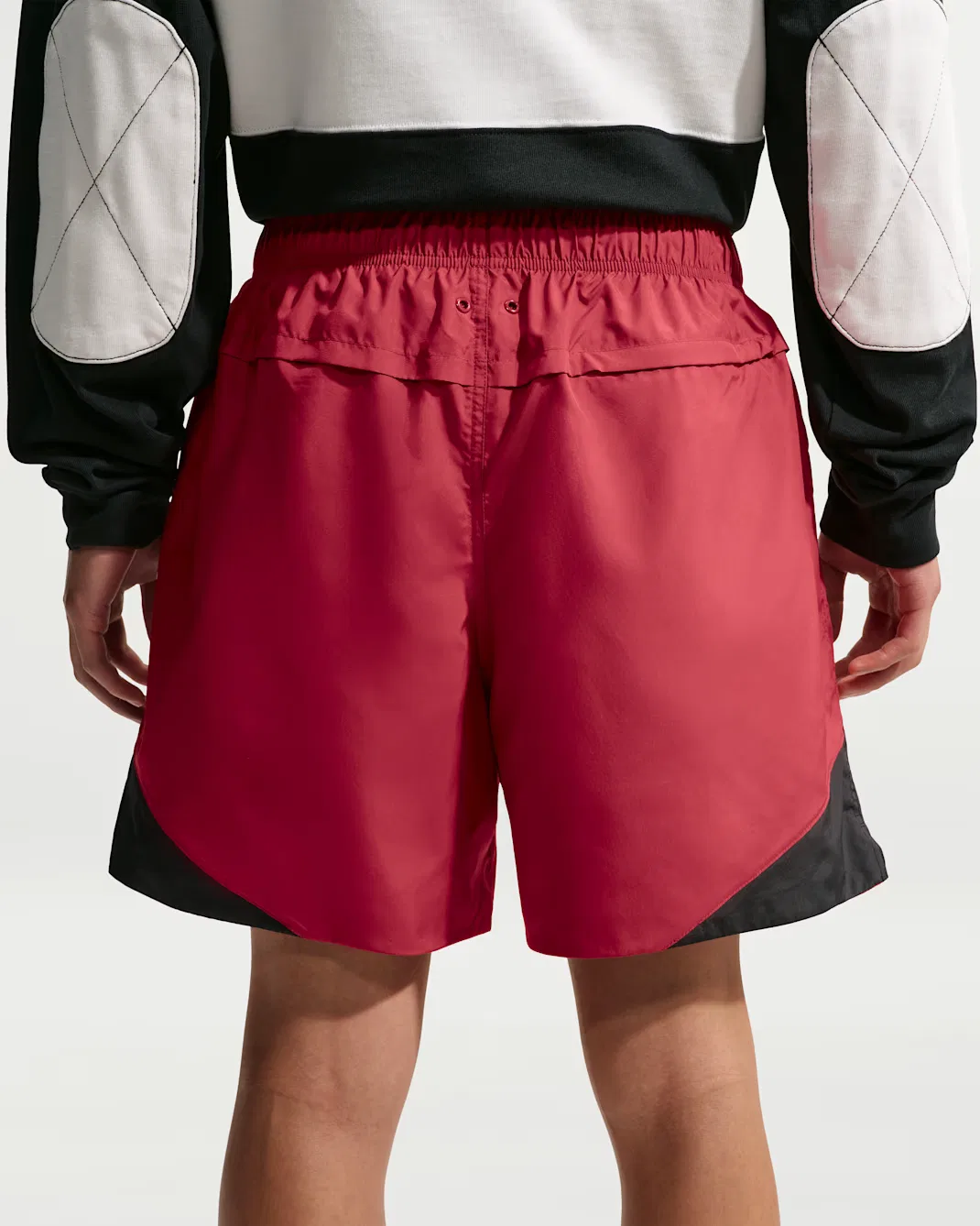 Мужские легкие тканые шорты Nike Windrunner, Tough Red/Black/White — фото 3