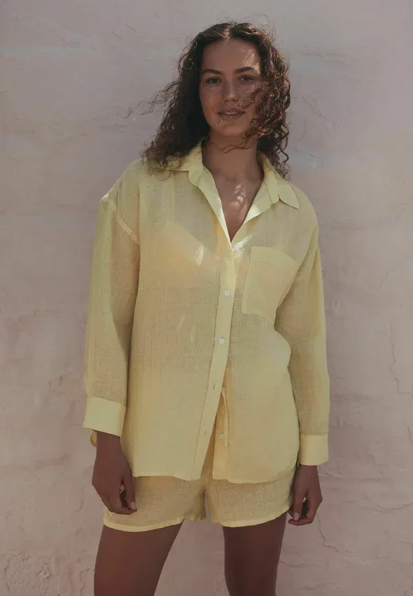 Блуза Next, Button down blouse, желтый — фото 2