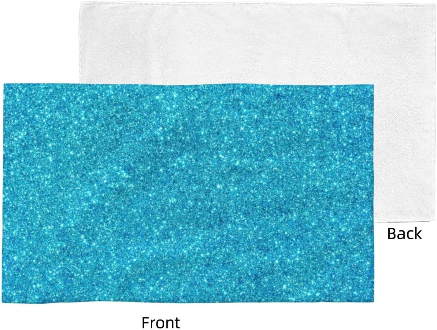Мочалка для лица и тела Pevtufa, микроволокно, 69x40 см, Blue Glitter — фото 3